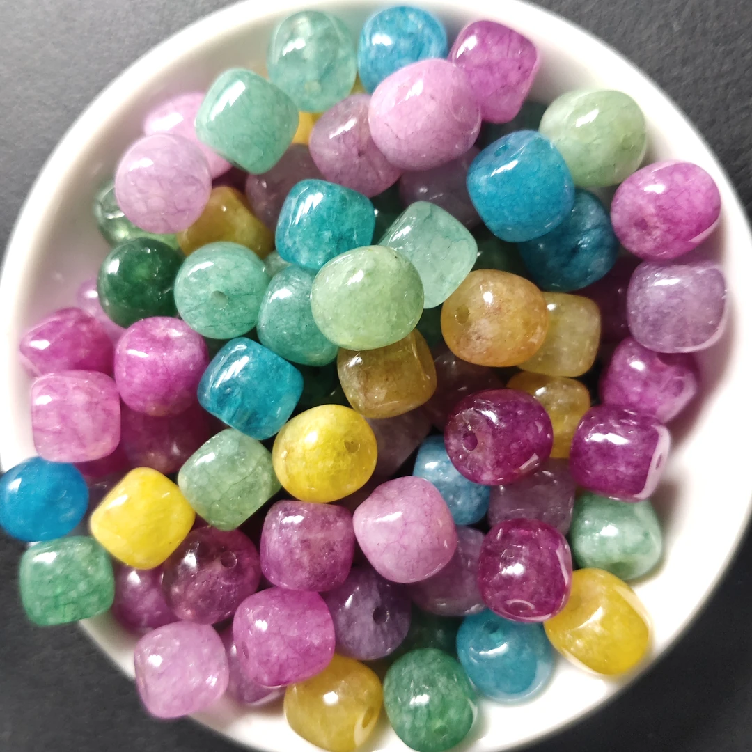 散珠W2503彩虹碧玺老型8*7MM*10颗