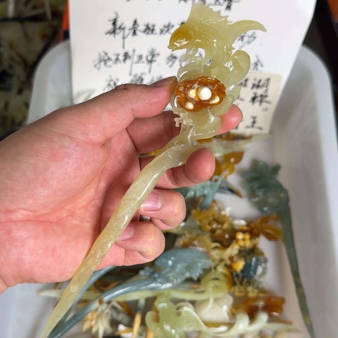 岫玉发簪未镶嵌明君玉簪贼拉好看