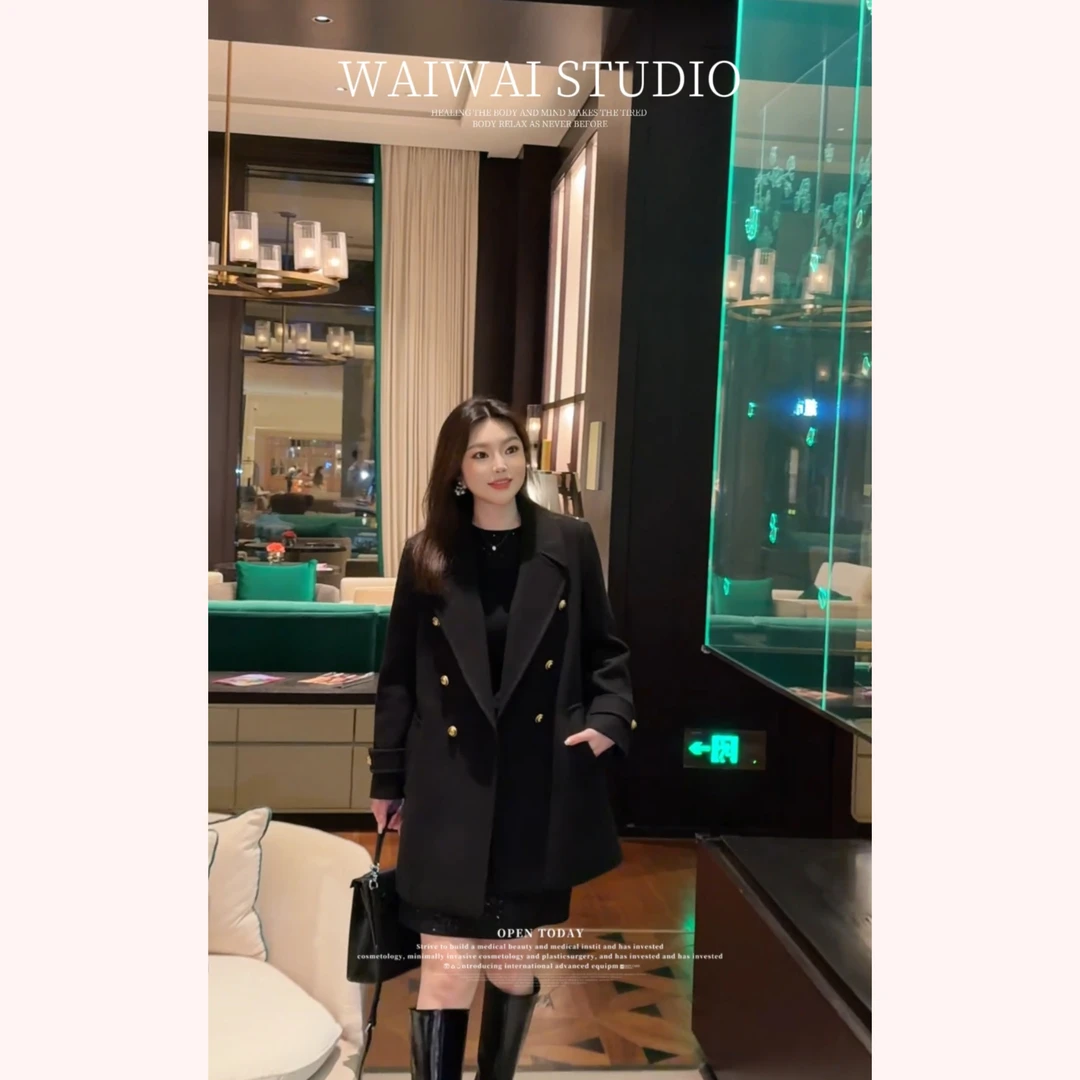 【暮集】显瘦高级感复古法式通勤大衣外套 D54W236