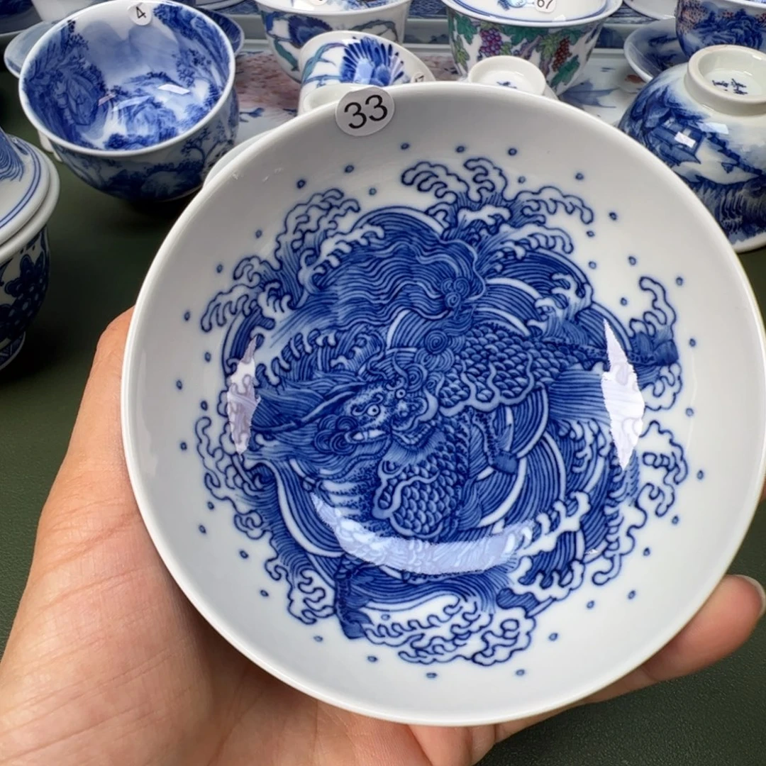 景德镇纯手工纯手绘茶具木木33