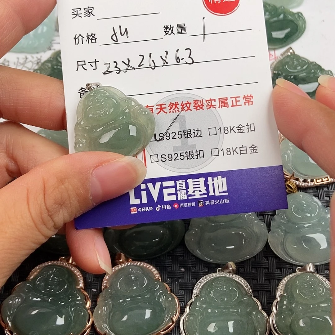 翡翠银S925镶嵌颈饰