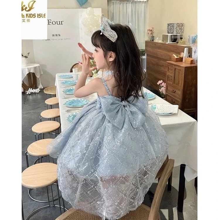 【现货】女童连衣裙高级感春秋款儿童装生日礼服蓬蓬裙公主裙子艾莎