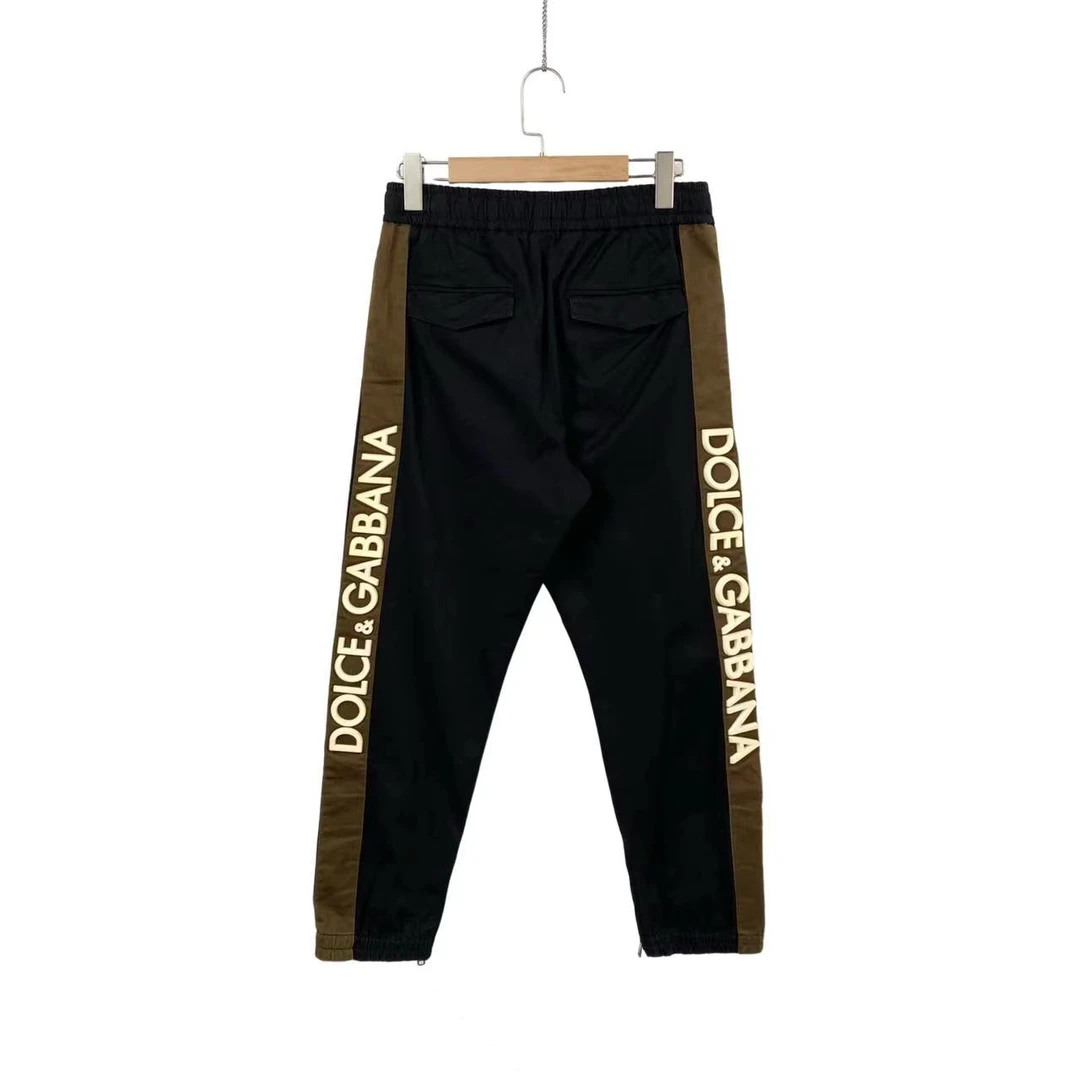 95新   bb0846 黑色侧边Logo长裤 44码