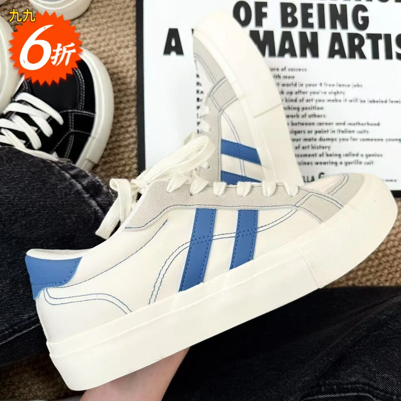 VASIBAEN 鞋子男潮鞋夏季设计感低透气帆布鞋百搭运动雨伞布板鞋