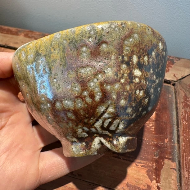 日式极美柴烧主人杯，火彩丰富，8.5*5.5cm，110ml