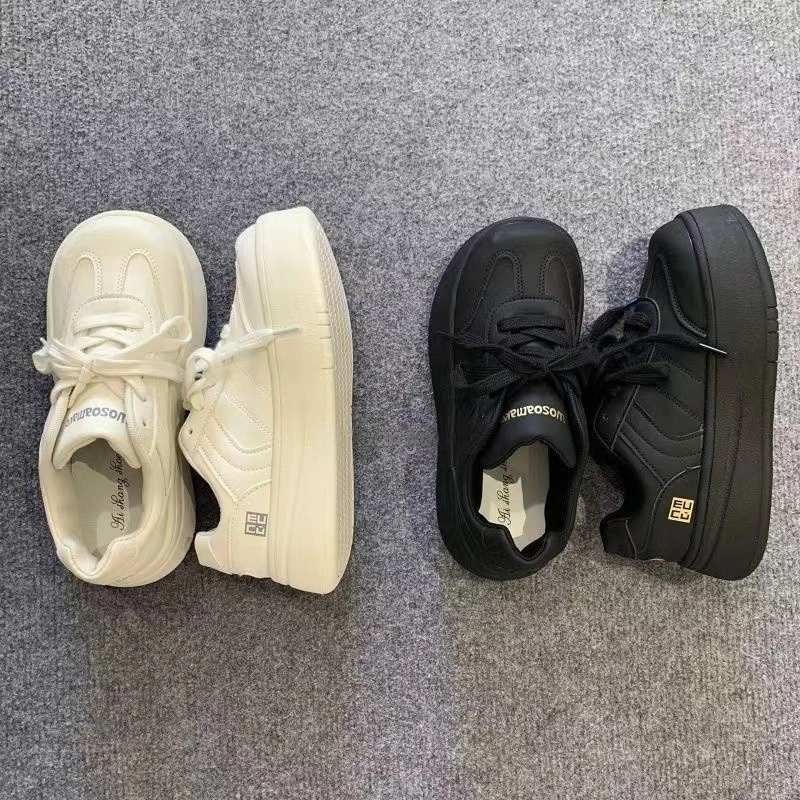 时尚女鞋厚底女款小白鞋女2025夏季新款爆款小众百搭鞋子增高板鞋