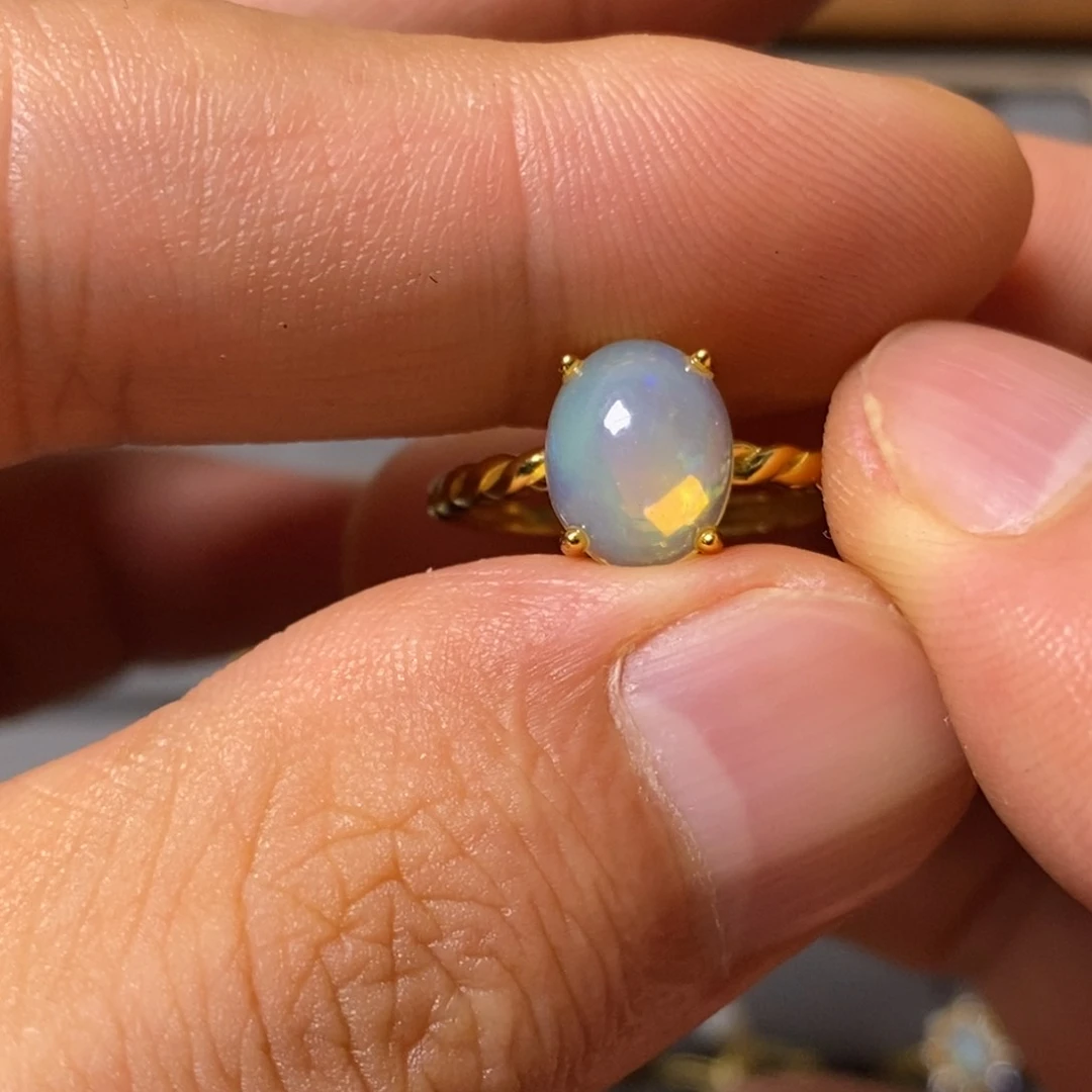 银S925镶嵌欧泊戒指80