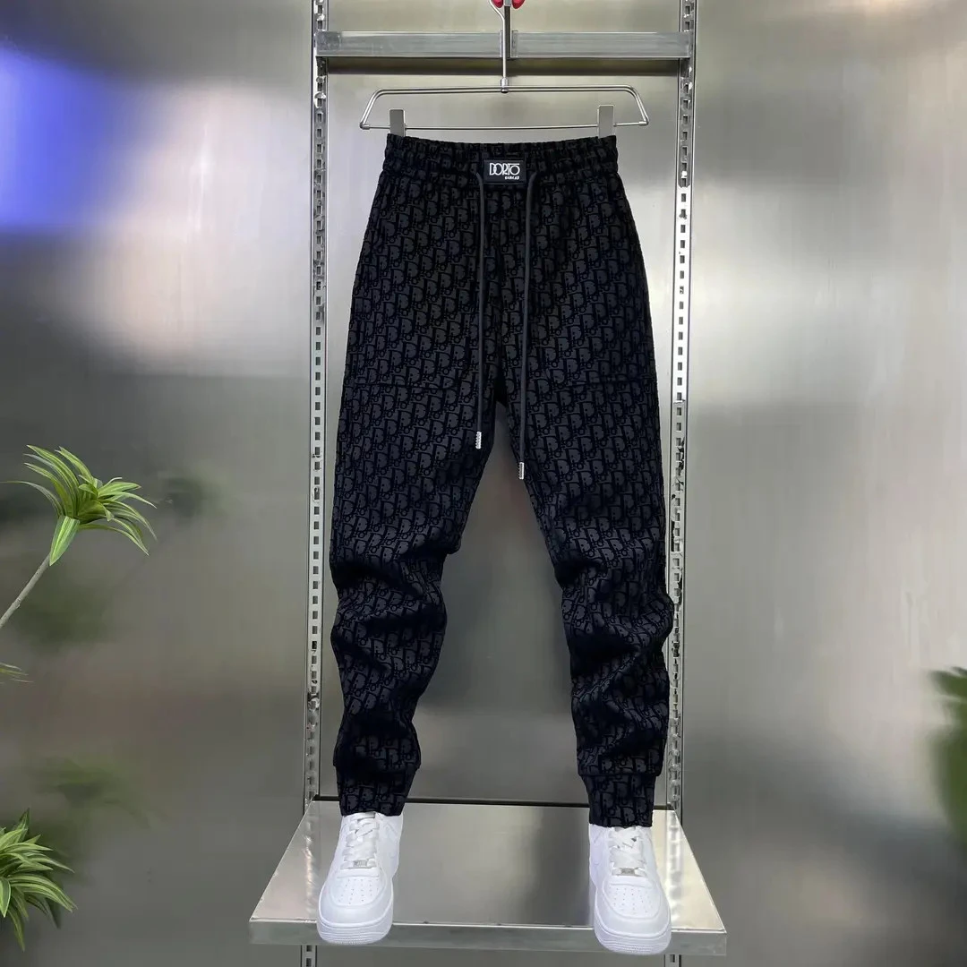 【运费补贴】2025秋冬男松紧腰修身束脚加绒加厚休闲百搭时尚男裤