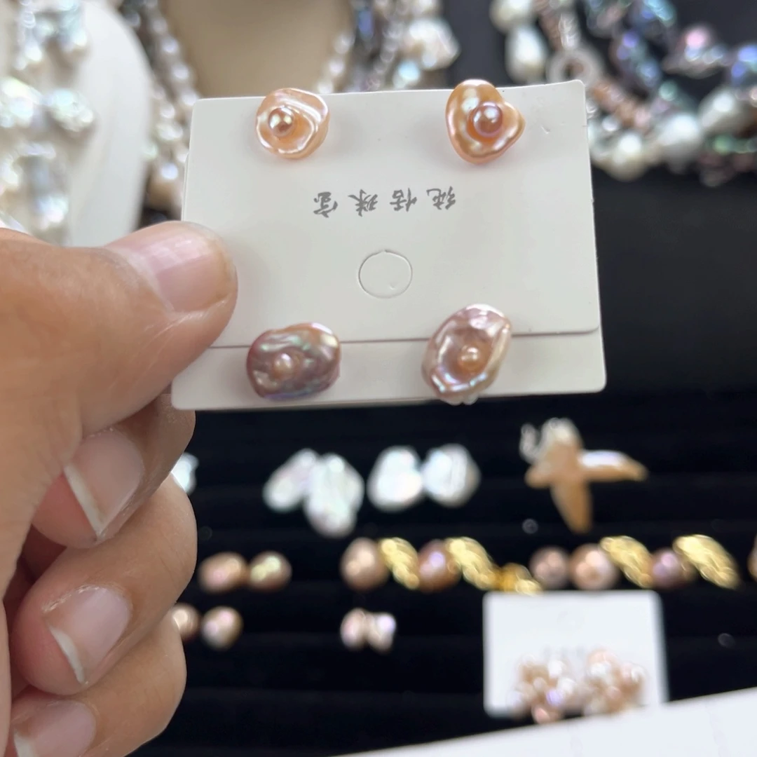 未镶嵌耳饰淡水珍珠【纯恬】多样性发货