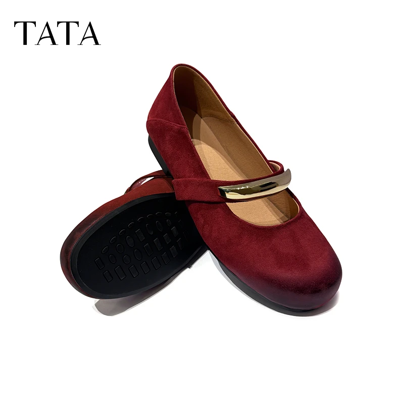 TATA他她2025秋新款百搭时尚玛丽珍鞋法式浅口单鞋女鞋子CJK01CQ5
