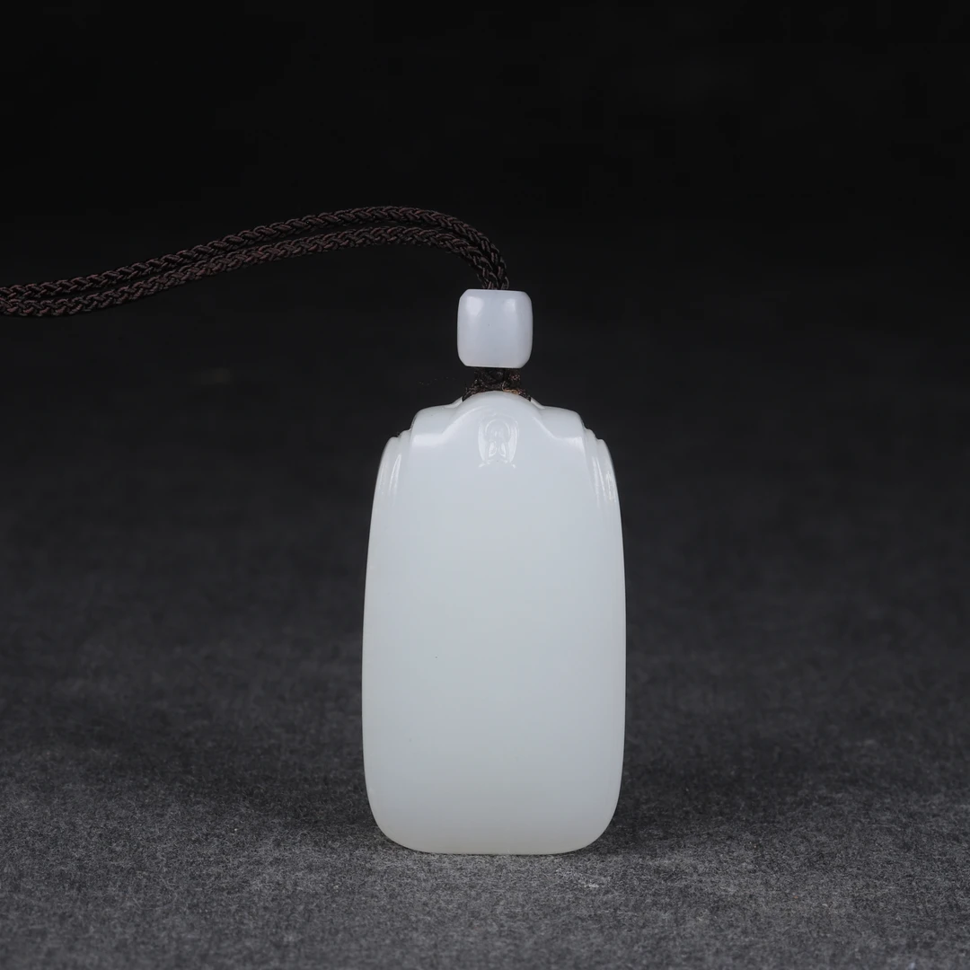 【汪氏精品】和田玉观音牌头无事牌 多样性发其一 1722-G6