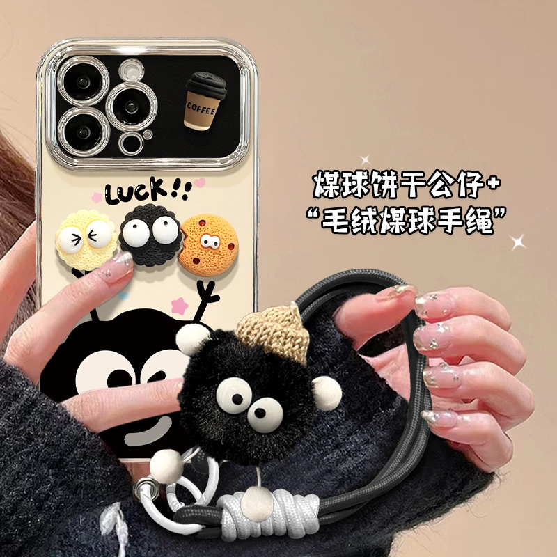 饼干适用高级于新款iPhone17手机壳16Promax创意小众电镀大视窗
