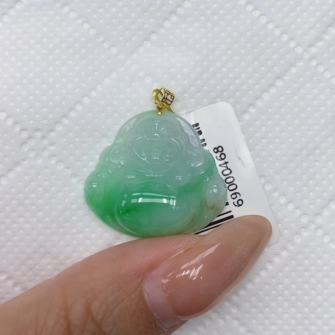 颈饰18K金镶嵌翡翠