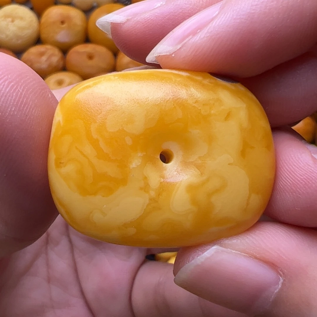 琥珀未镶嵌珠宝奇石扣子