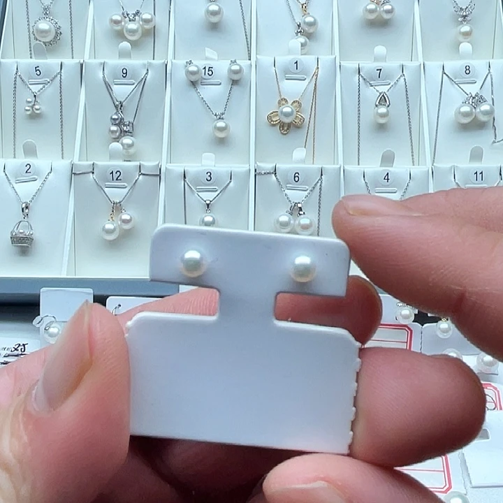 银S925镶嵌耳钉淡水珍珠