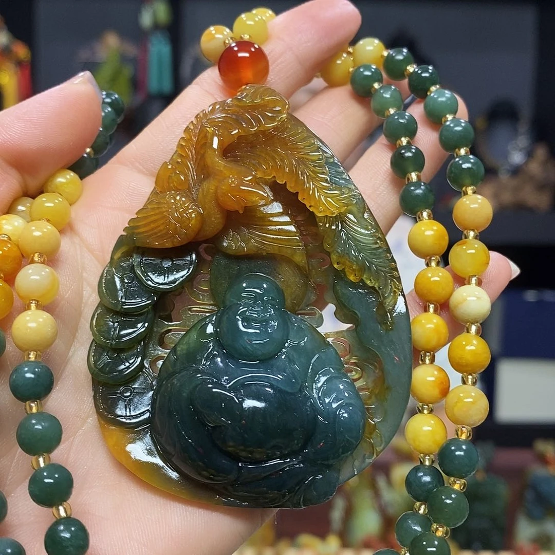 未镶嵌岫玉挂件吊坠