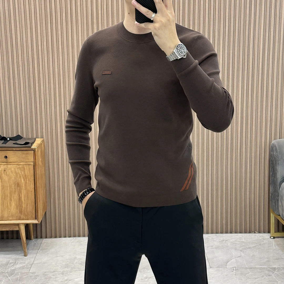 针织衫圆领秋冬针织长袖时尚百搭休闲衫毛衣6855