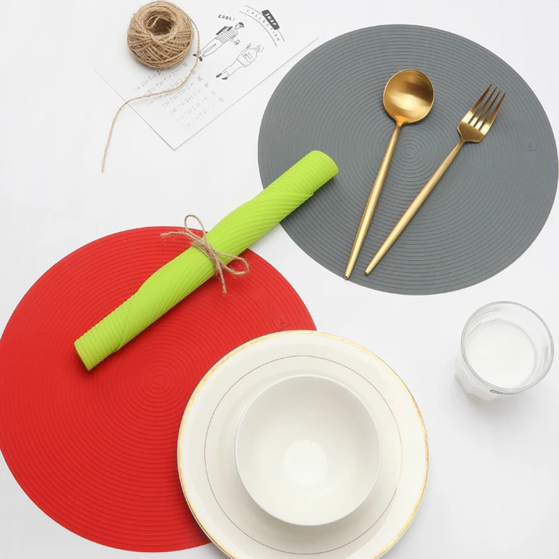 大号锅垫硅胶垫防烫餐桌垫北欧家用圆形隔热垫杯垫