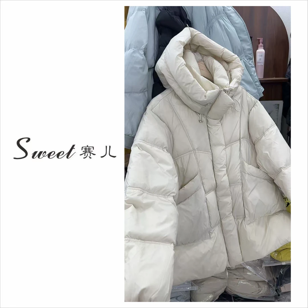 【赛儿专属】｛4016｝韩系简约百搭气质连帽羽绒服
