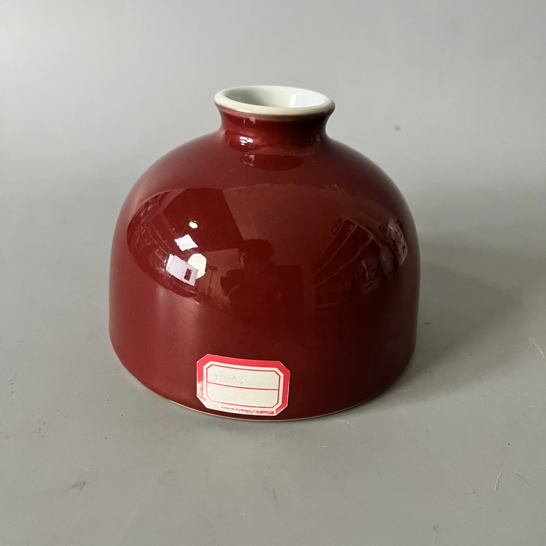 21048 清康熙 豇豆红釉太白尊