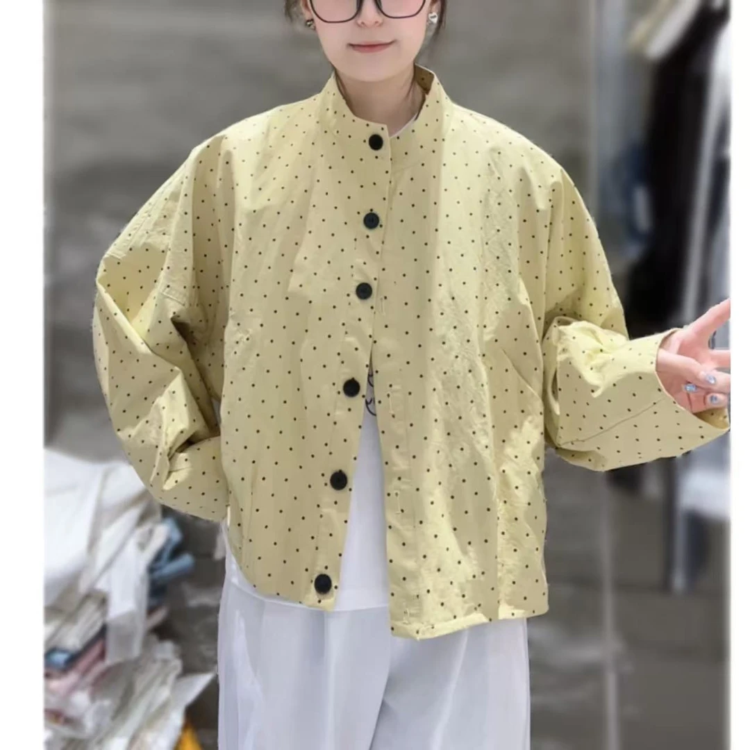 【三懿服饰】•波点奶油  韩系减龄质感百搭外套