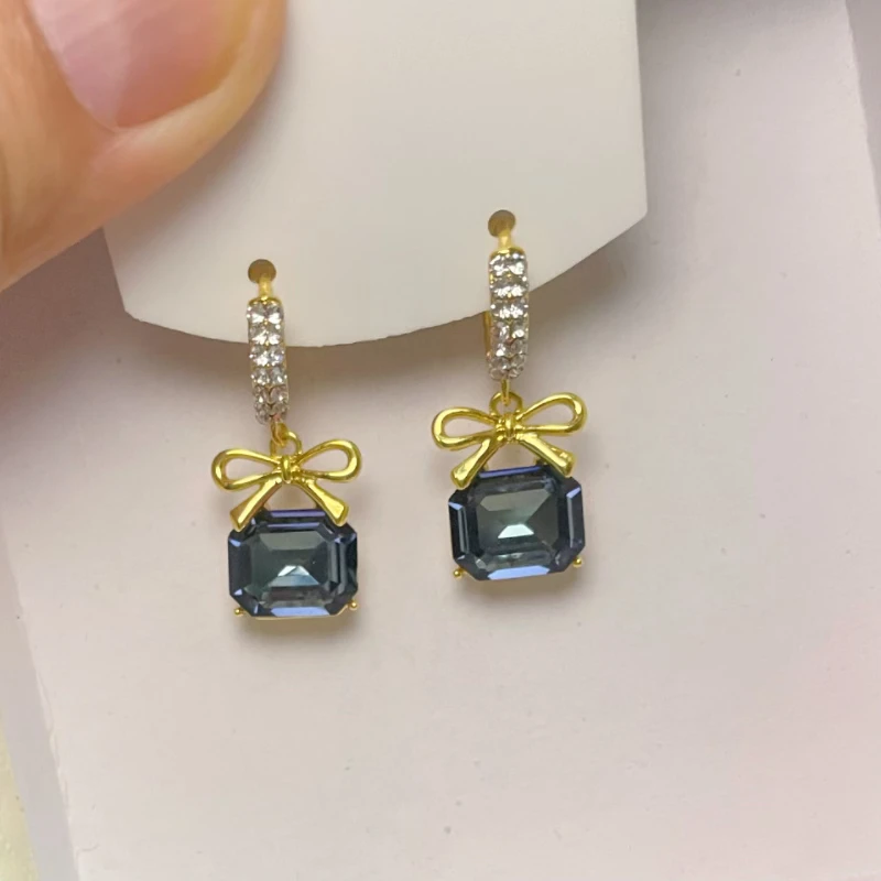 铜合金仿水晶耳饰 欧美风蝴蝶/蜻蜒/拼色甜美风女耳环金色