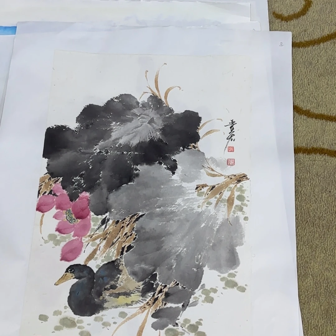 国画魏晋红小品艺