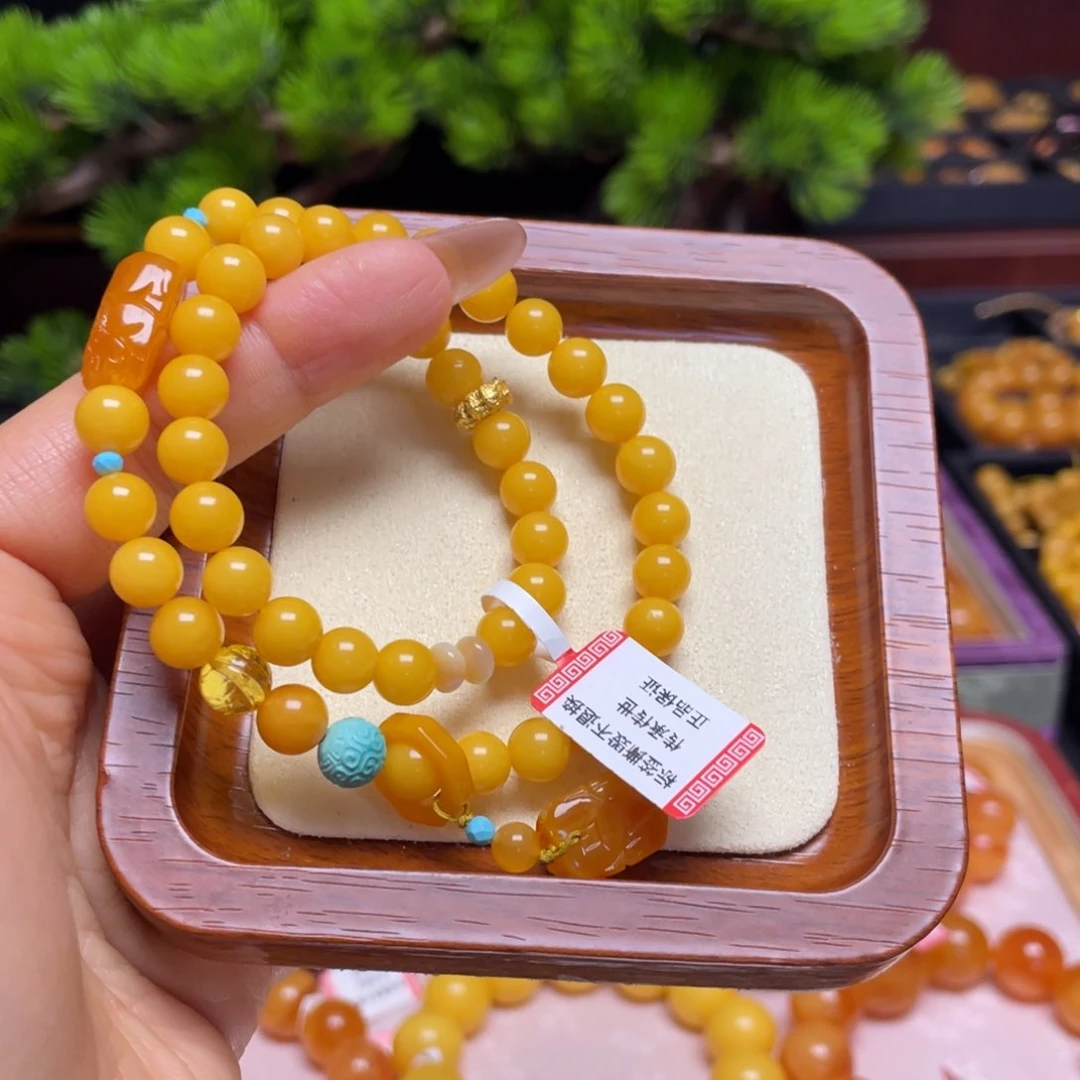 蜜蜡手链未镶嵌手串