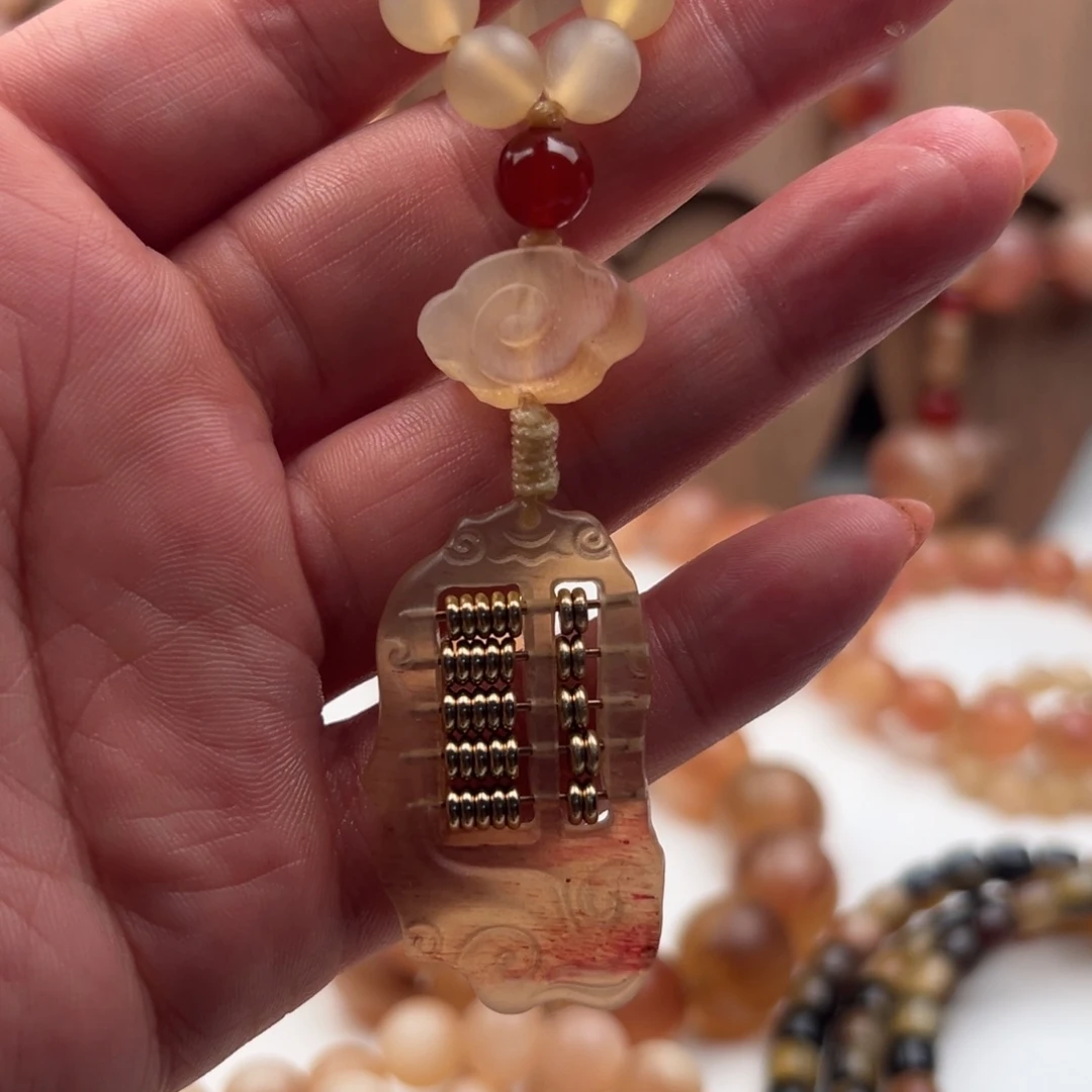 珐琅非金属羊角算盘