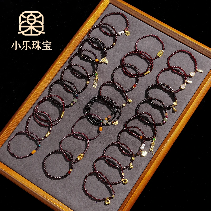 原创设计石榴石百搭款随机款式发一-MHSLS003