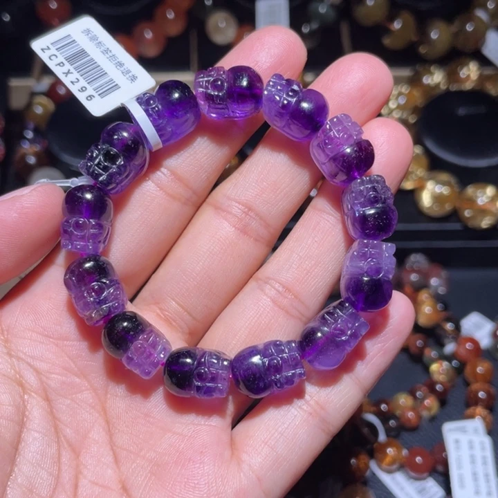 水晶手串未镶嵌紫超七手链