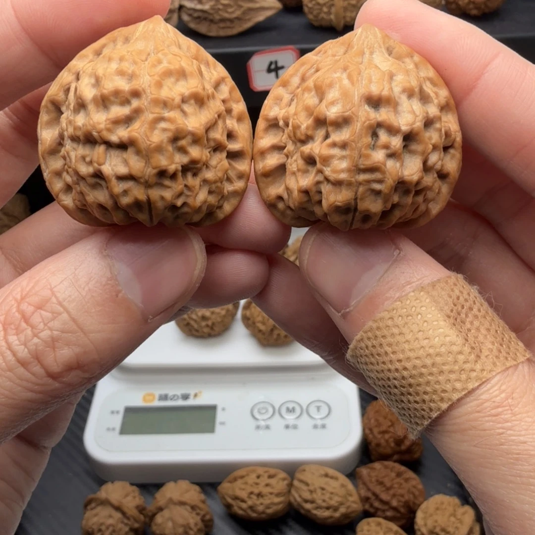吊坠文玩核桃油蜡皮凹底粗棱公子帽边35