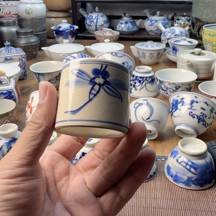 青花瓷器杯子茶具
