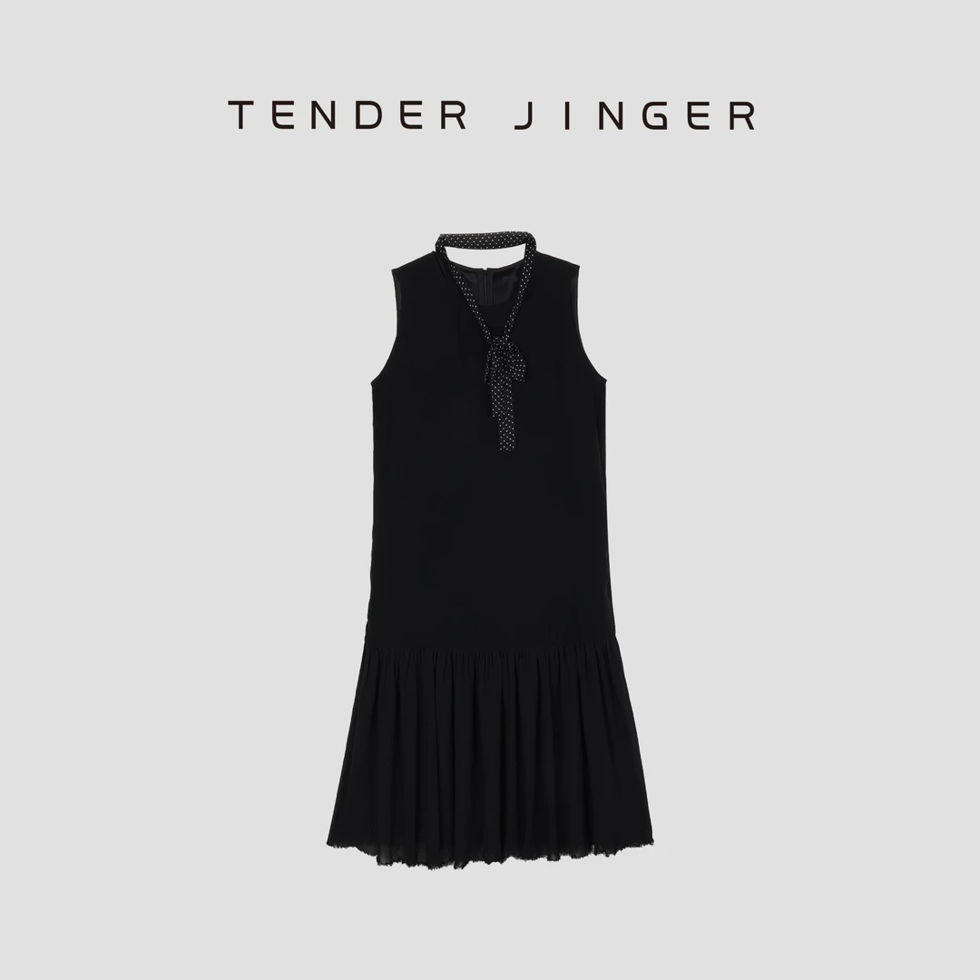 Tender Jinger简约圆领设计感连衣裙T52QCC30827