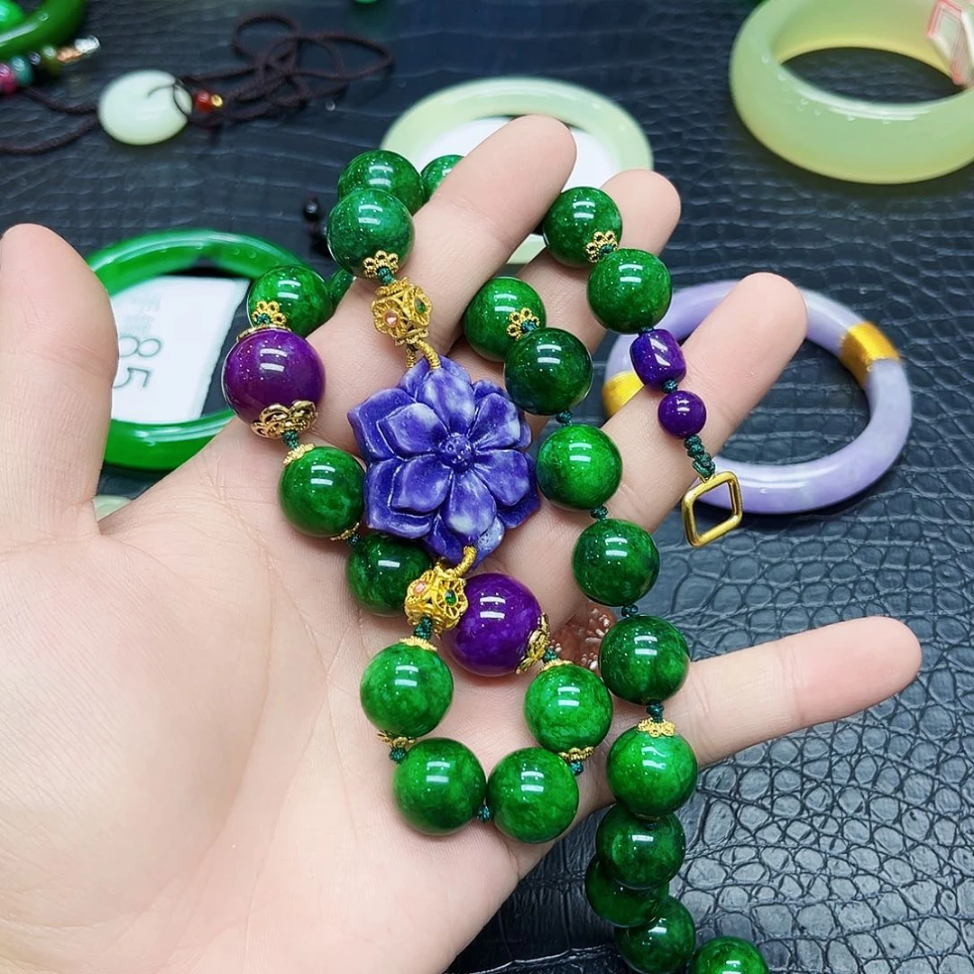 翡翠手镯未镶嵌项链