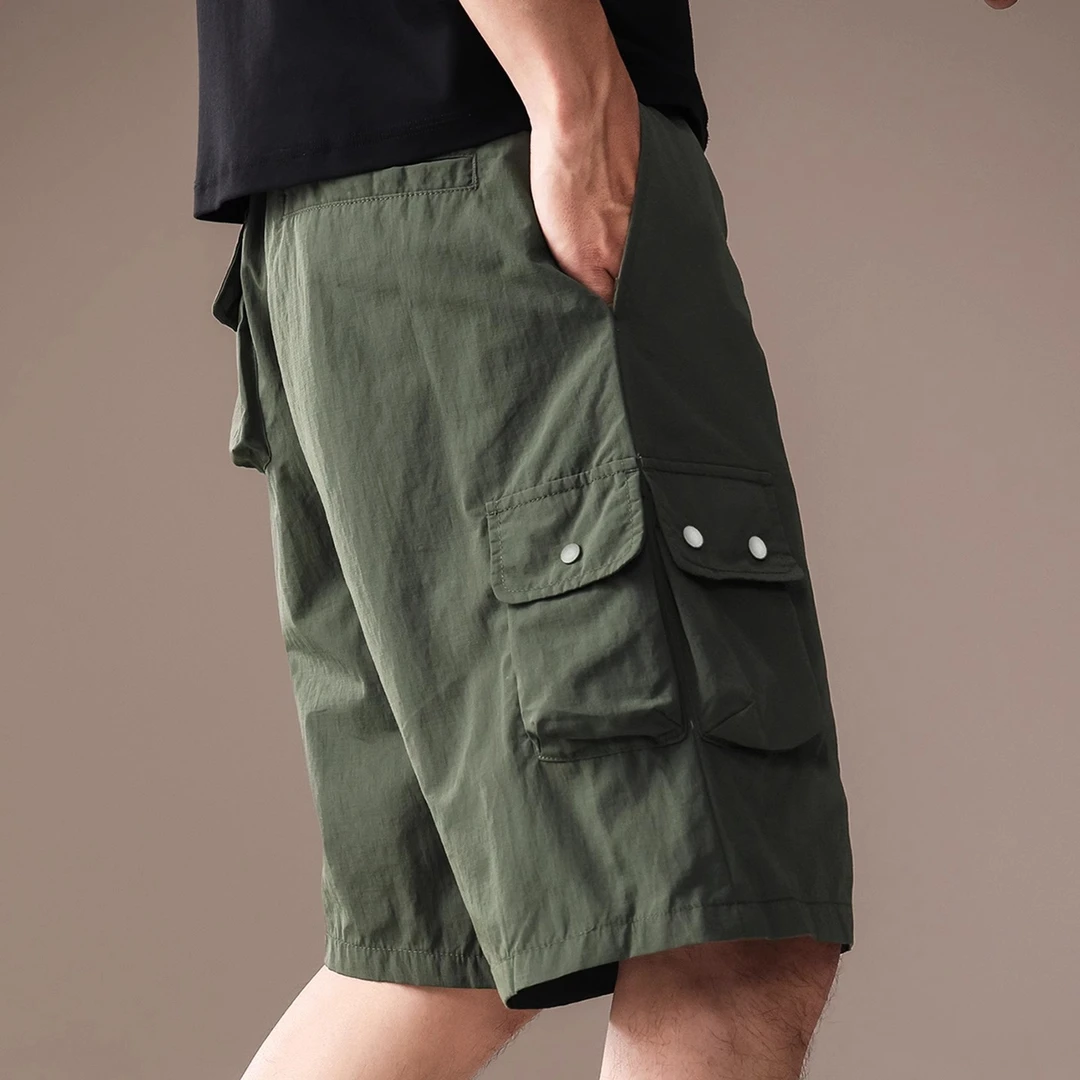 U&PURA高端美式凉感多口袋工装短裤男夏季宽松运动户外五分中裤