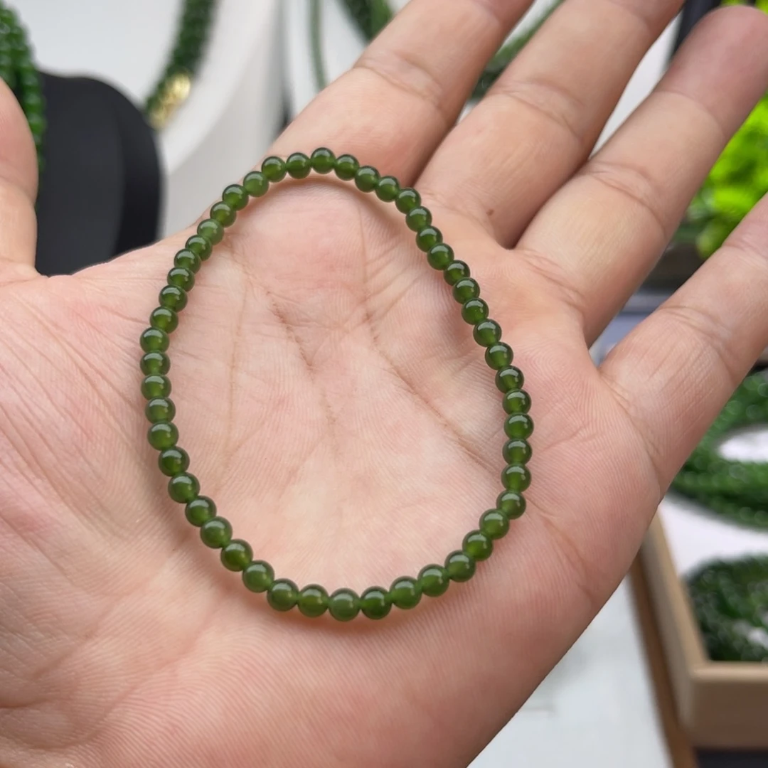 手链未镶嵌和田玉（碧玉）