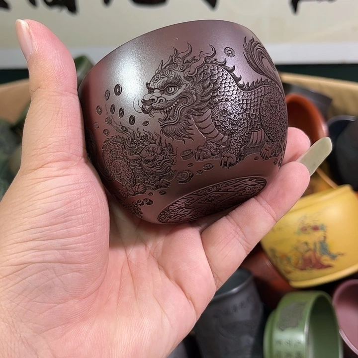 茶杯紫砂全手工紫砂主人杯