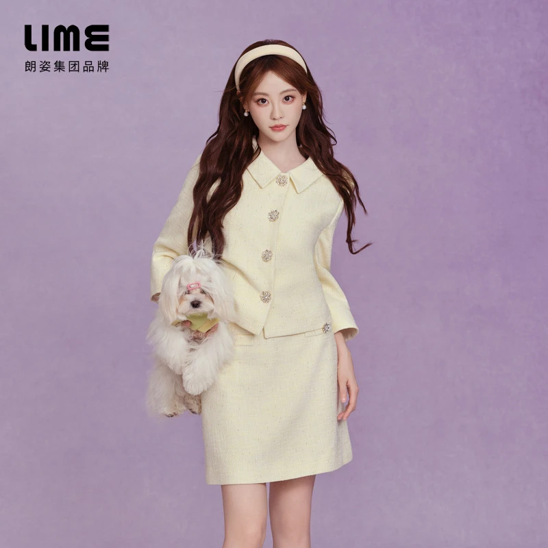 LIME/莱茵【祝绪丹同款】甜美小香风上衣LDGD9AWCJ606