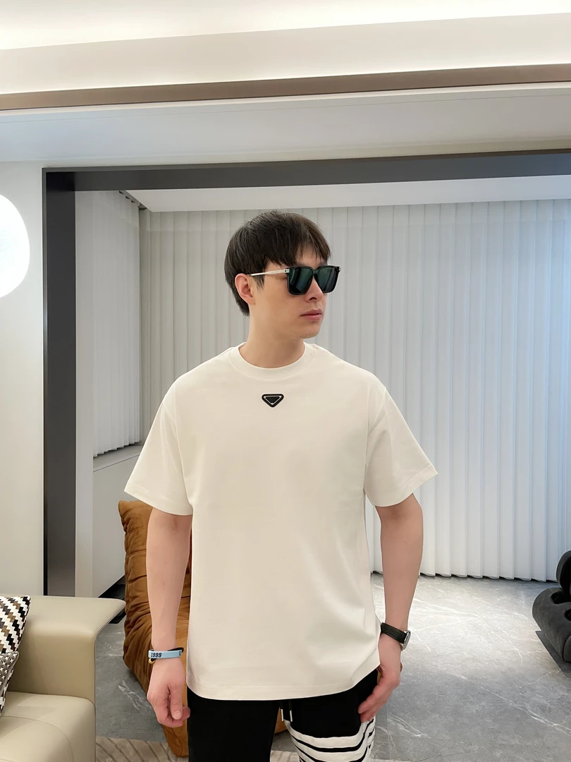 新款秋冬打底重磅美式轻奢潮痞帅爆款情侣宽松高级感男士t恤短袖