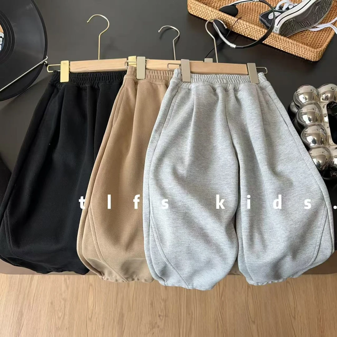 童例「25115三色休闲裤」春季儿童运动百搭宽松日常男童女童长裤潮