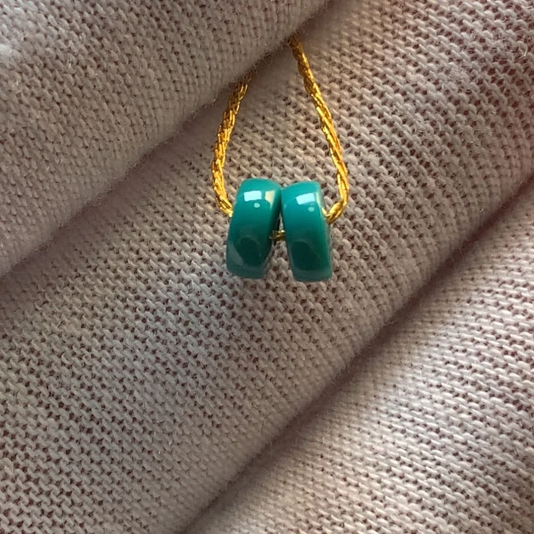 绿松石未镶嵌挂件5m