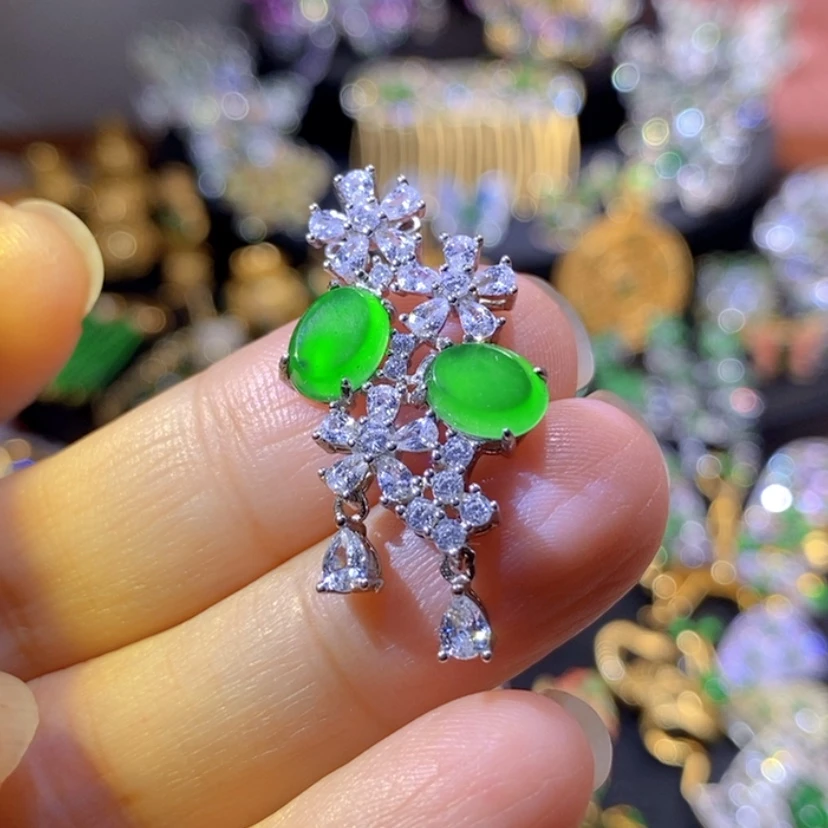 【闪购商品】银S925镶嵌挂件翡翠