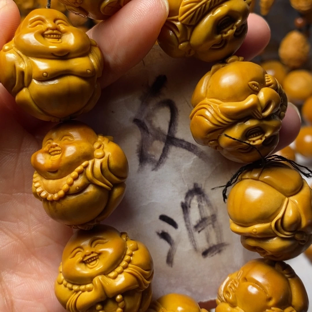 不***着手串/手链橄榄核上色弥勒精品