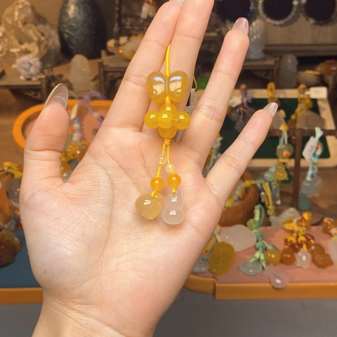 未镶嵌车挂玛瑙/玉髓挂件