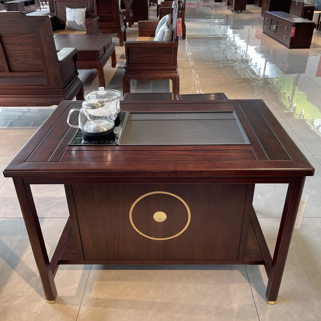 方元家具高品质新中式乌金木简约茶桌