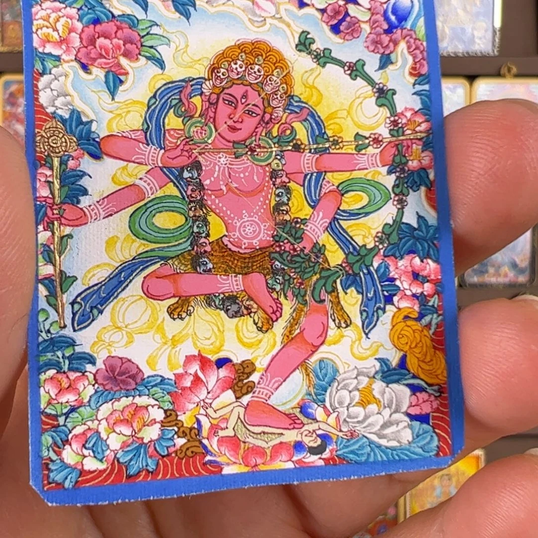 8***u吊坠作明佛母唐卡绘画作品