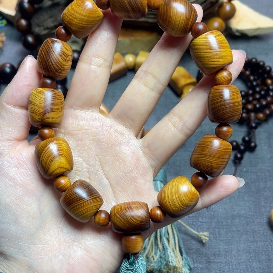 柏木（崖柏）干黑油茶料手持