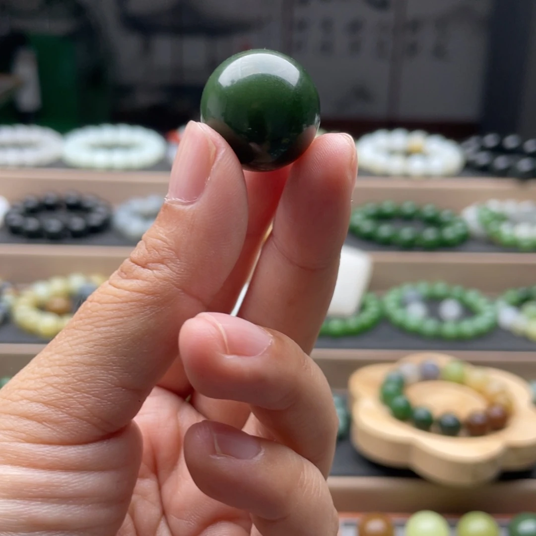手链未镶嵌和田玉20碧玉菠菜绿
