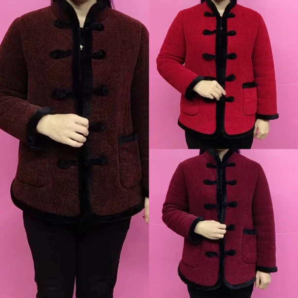 S  新中式新款冬季加厚加绒保暖上衣外套